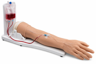 iv training arm with simulated blood bag iv training arm with simulated blood bag