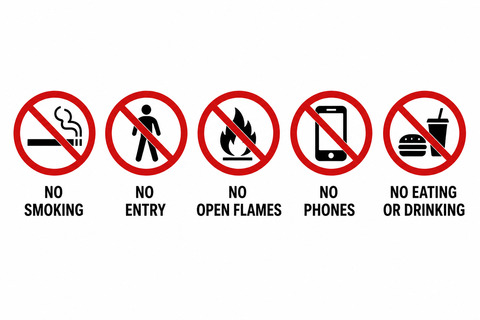prohib signs prohib signs