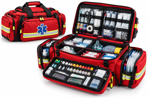 comprehensive red ems medical bag showcase comprehensive red ems medical bag showcase