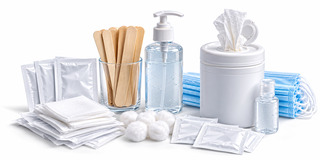 clinical hygiene supplies still life clinical hygiene supplies still life